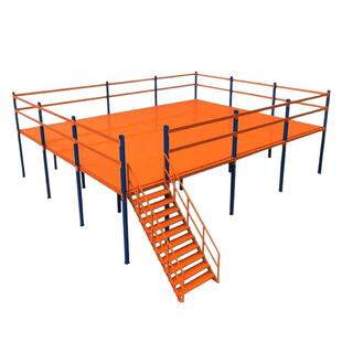 工厂搭建二层隔层货物架工字钢阁楼货架重型仓储平台仓库厂房