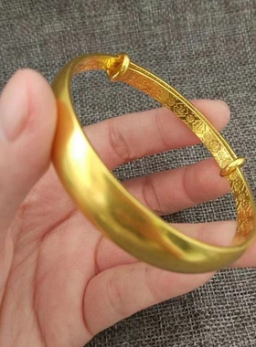 越南沙金仿黄金色手镯