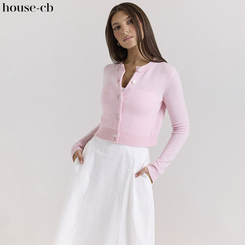 HouseofCB甜美冰粉羊毛开衫