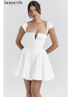 House of CB 御姐风雪绒色棉质束腰连衣裙Florence