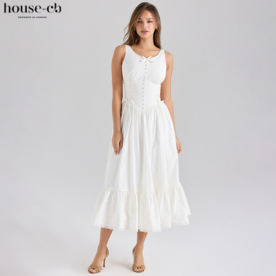 HouseofCB轻盈舒适绑带中长裙