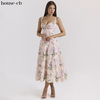 HouseofCB百搭花卉束腰连衣裙