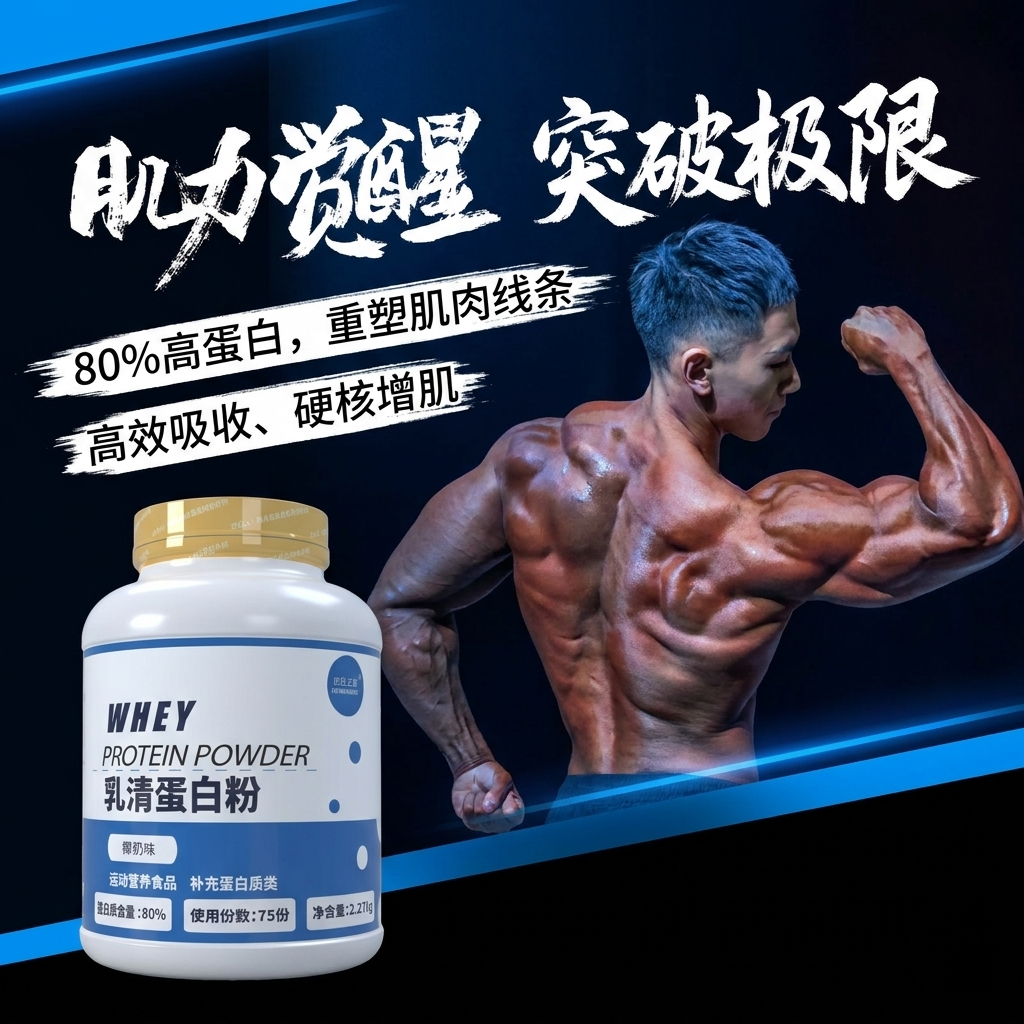 凹凸5磅分离乳清蛋白粉蛋白质粉水解运动健身增肌粉whey2270g