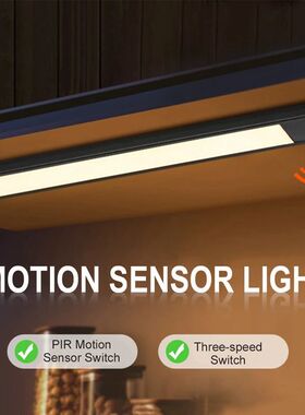 LED Closet Night Light Motion Sensor Magnetic Night Lamp For