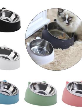 Cat Dog Bowl 15 Degrees Raised Non Slip Puppy Base Food Drin