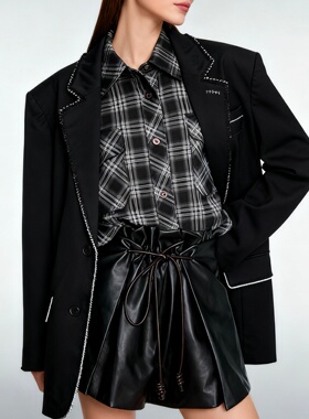 LOLO MIRIAM | 25秋 梭织半裙A字高腰中腰甜酷设计师款313W7Z006