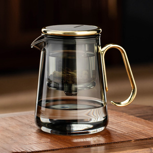 邦田灵犀飘逸杯高档泡茶壶玻璃内胆磁吸旋转下水茶水分离冲茶器