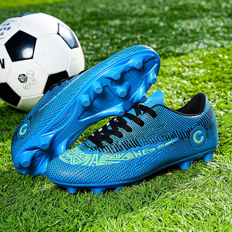 回力足球鞋碎钉C罗男鞋青少年长钉训练鞋儿童人工草地AG学生男孩