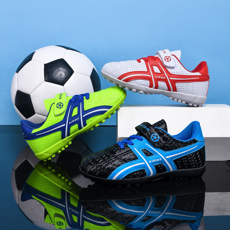 回力C罗刺客新款儿童足球鞋学生男童TF碎钉魔术贴女款透气训练鞋