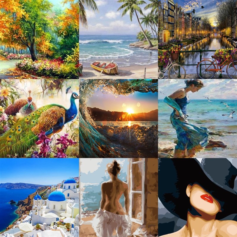 极速Painting By Numbers Landscape Coloring By Number Home De