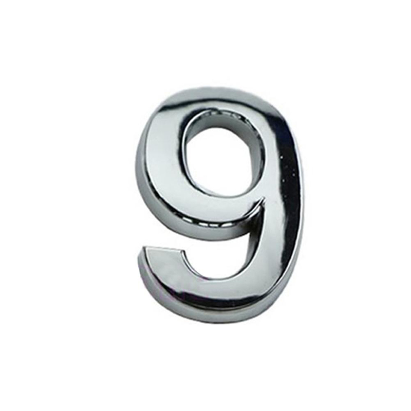 1PC DIY 3D Number Stickers Metal Numbers Digital Number Plat
