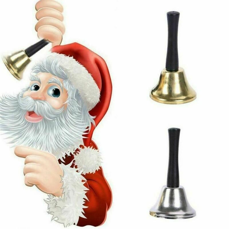 1pc Metal Handbell Xmas New Year Santa Claus Party