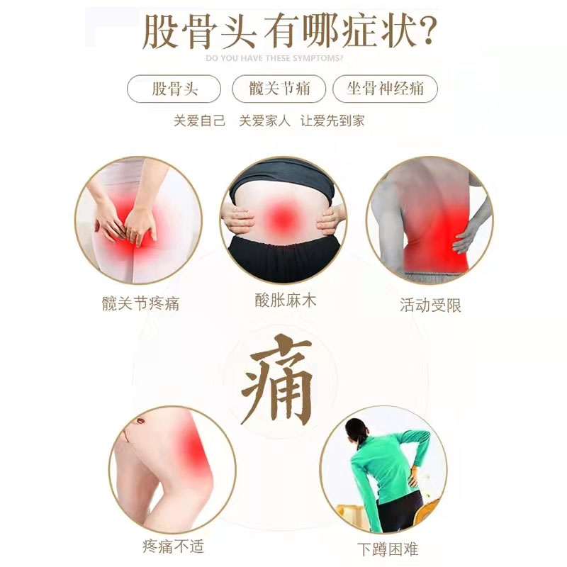 股骨头贴膏髋关节贴疼痛骶髂关节髋骨尾椎胯骨积液治坏死膏药