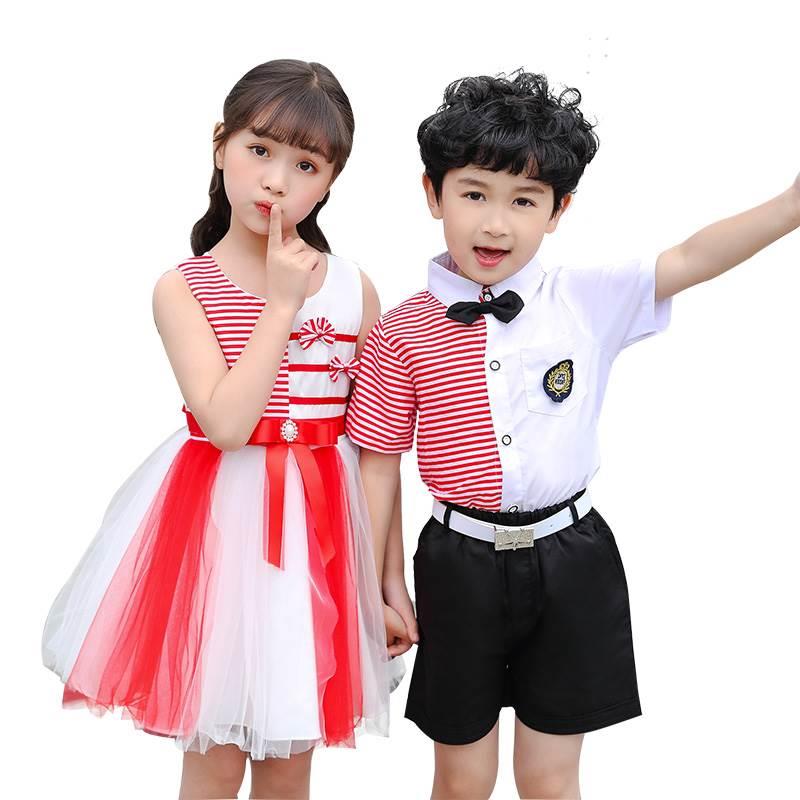 好货l服六一演出服幼儿园园夏儿大合童唱表演服班服小学生校装服
