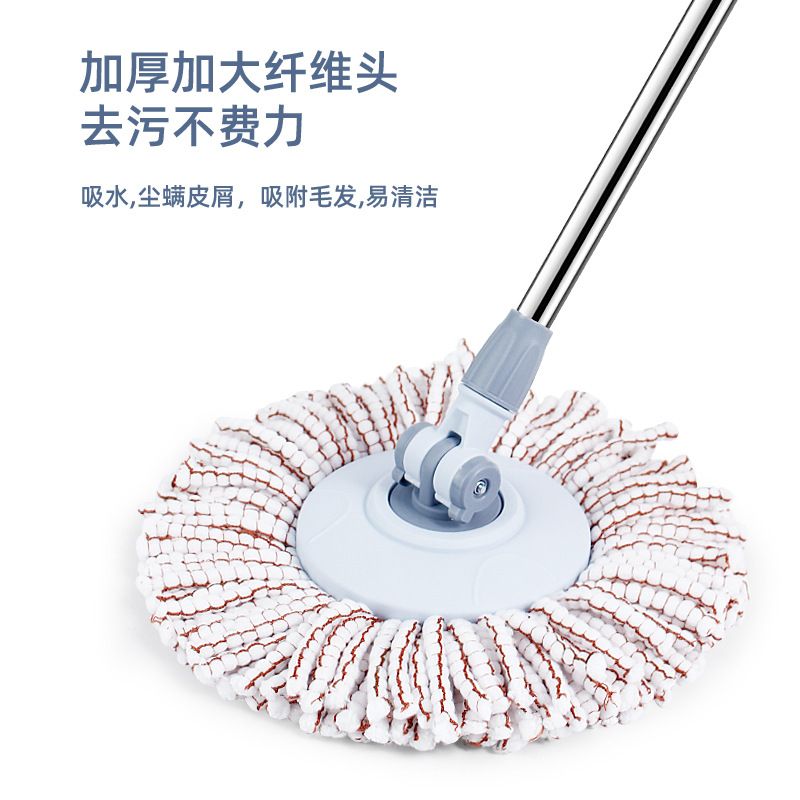 好货双驱动旋转拖把桶套装家用懒人加厚地拖免手洗可伸缩拖把拖布