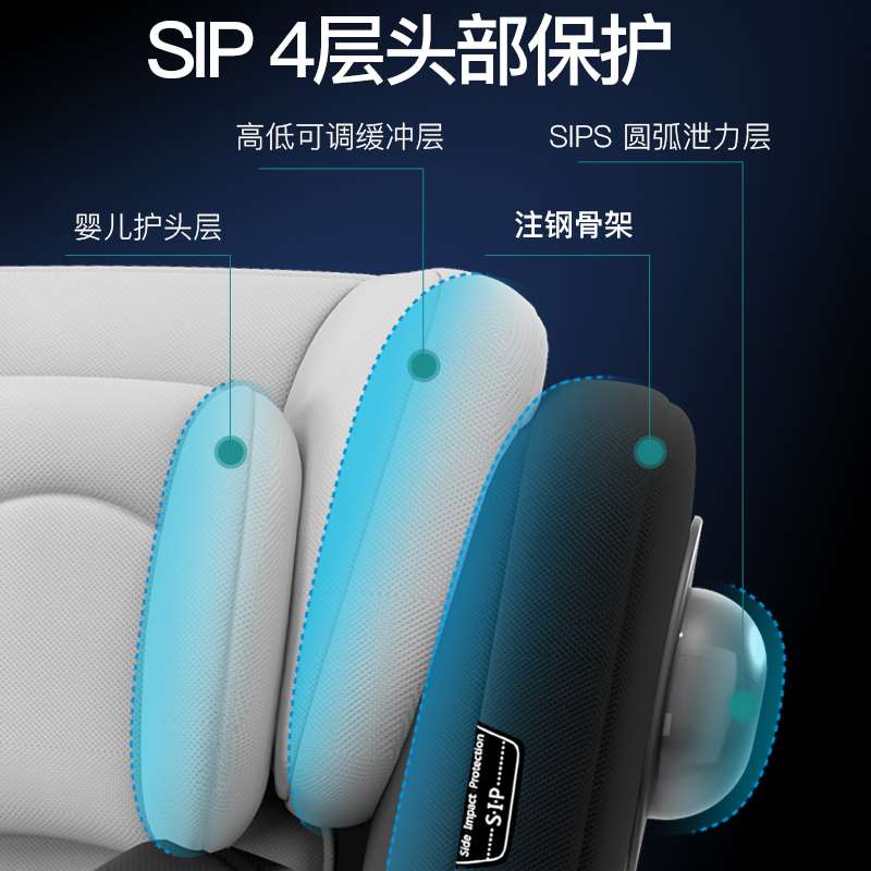 儿童安全座椅汽车用婴儿宝宝车载0-3-4一12岁通用可坐可躺0到2岁