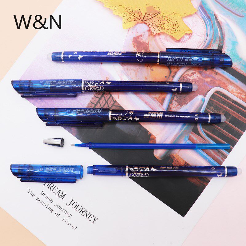 极速12 Pcs/Set Erasable Pen 0.5mm Refill Washable Handle Rod