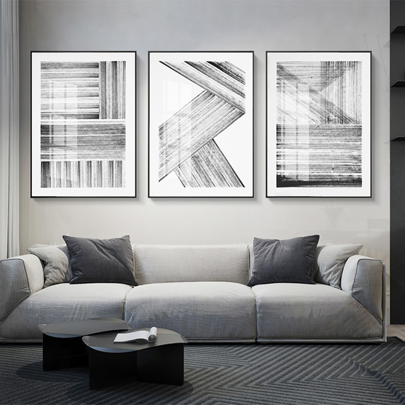 好货北欧风格客厅装饰画沙发背景墙背後挂画轻奢现代简约墙画大气