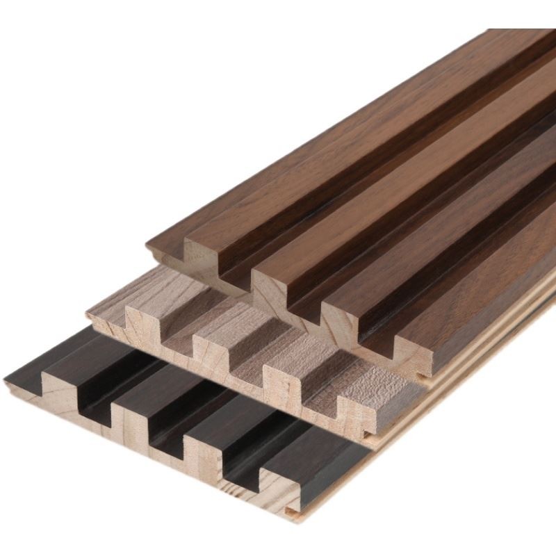 网红实木格栅板电视背景墙墙裙隔删I大板扣板瓷砖装饰饰面造型