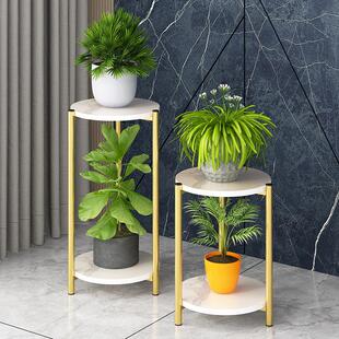 置物架花盆植物铁艺摆放层架轻奢高级感花架子客厅落地式多层阳台