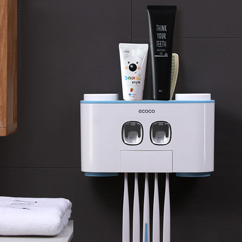 卫生间牙刷置物架壁挂免打孔牙具漱口杯架刷牙杯套装挂墙式牙杯架