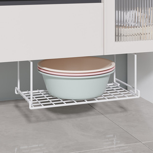 浴室柜下脸盆架卫生间洗漱台底部悬挂盆子置物架免打孔收纳神器