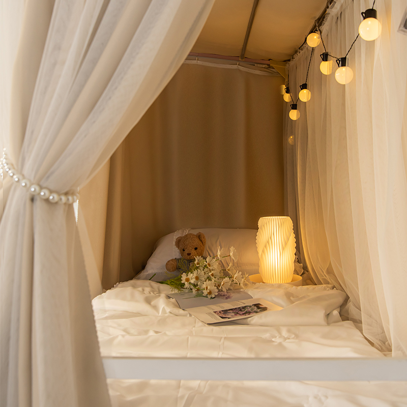 大学宿舍上铺u型轨道遮光床帘寝室高低上下床围遮挡帘子滑轨窗帘