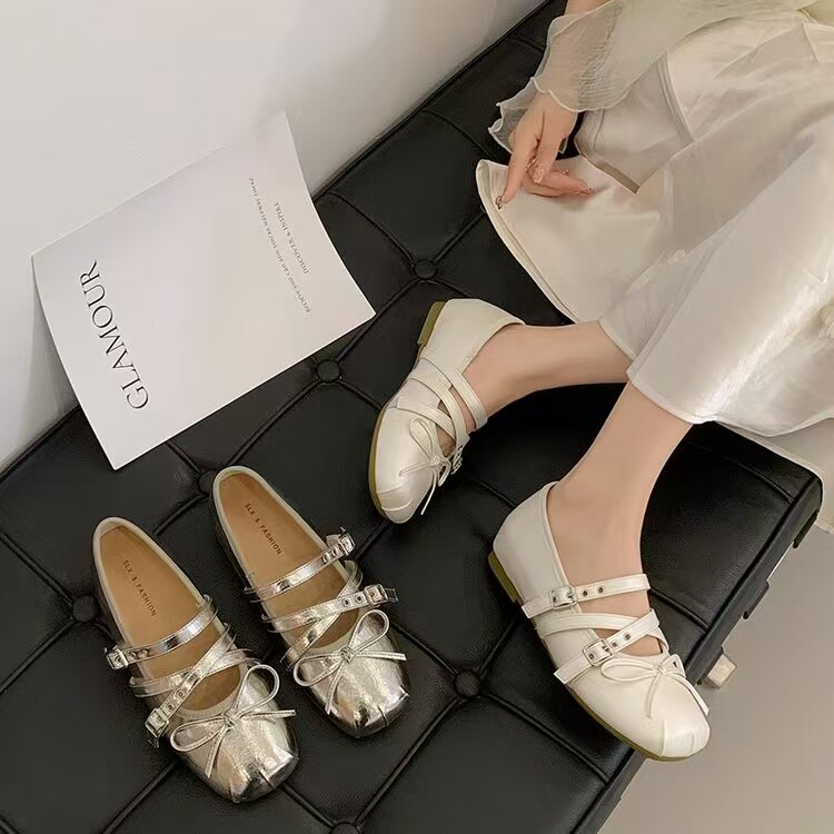 4.5cm【内增高玛丽珍】甜美优雅浅口单鞋软底玛丽珍芭蕾舞鞋90