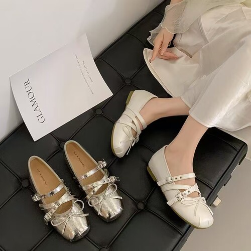 4.5cm【内增高玛丽珍】甜美优雅浅口单鞋软底玛丽珍芭蕾舞鞋90