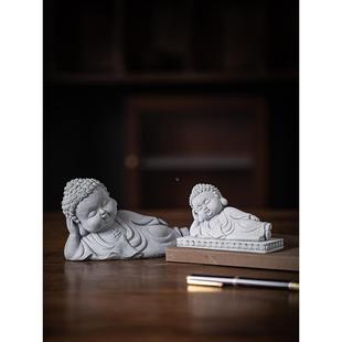 创意卧佛如来茶宠摆件中式释迦牟尼盆栽鱼缸造景博古架摆设装饰品