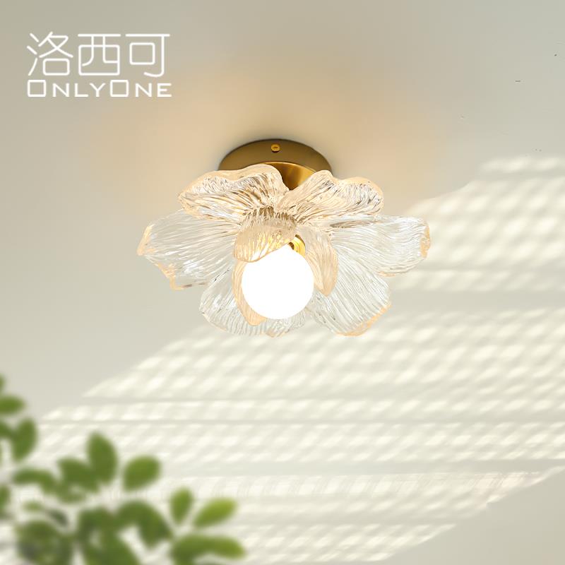 洛西可 法式浪漫花朵小灯 现代简约过道玄关阳台衣帽间吸顶灯具