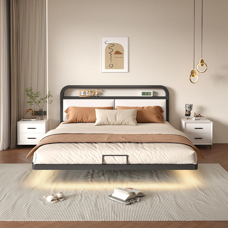 铁艺床双人床家用不锈钢悬空铁架床加粗加厚钢架床现代简约悬浮床