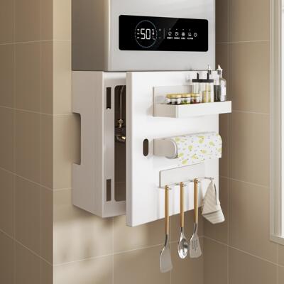 热水器磁吸可开门遮挡罩厨房燃气管道装饰遮丑置物架洞洞板壁挂炉