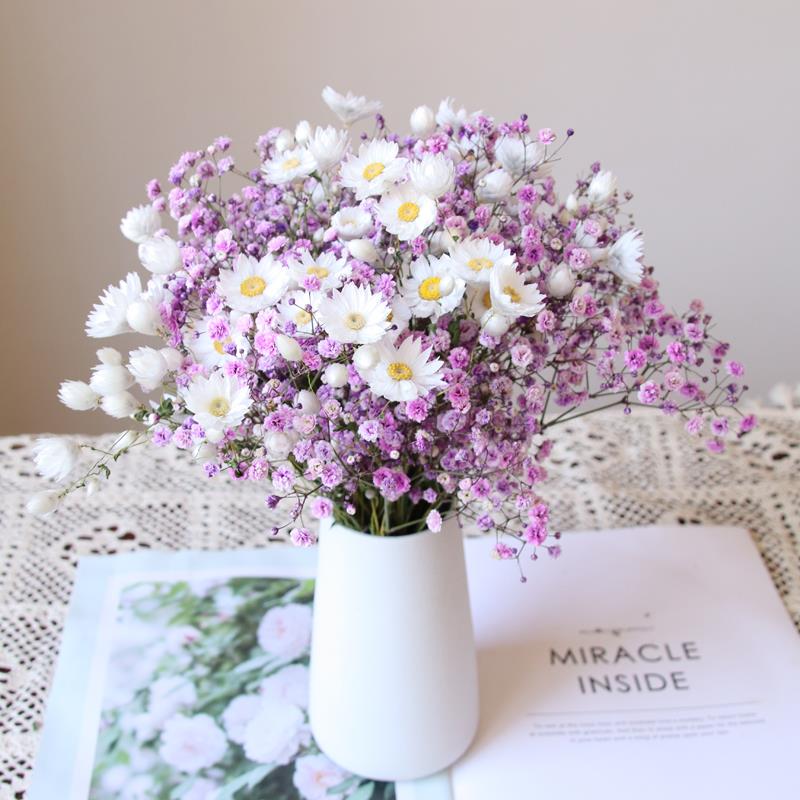 鲁丹鸟满天星鲁丹斯北欧风干花花束天然真花风干ins摆件清新文艺