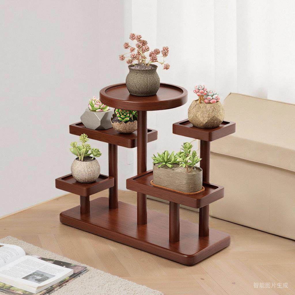 桌面花架阶梯式小型置物架多层展示架办公桌上多肉盆栽植物架子