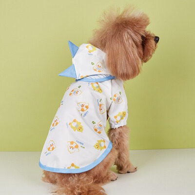 泰迪柯基金毛宠物衣服卡通护肚子狗狗雨衣大型犬PU狗用品