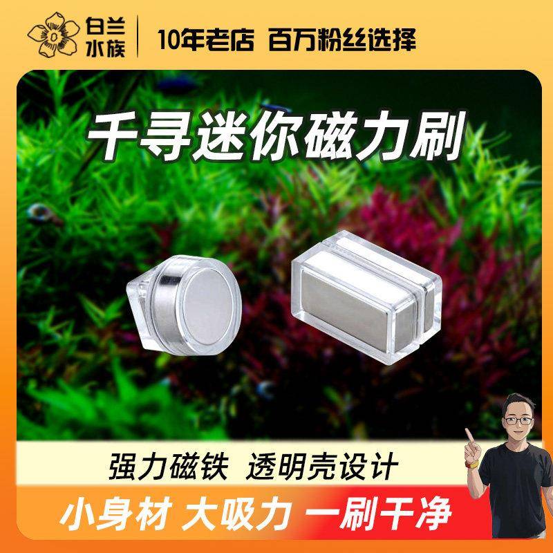 千寻强磁鱼缸磁力刷 小型水族箱清洁刷 适用不同玻璃厚度