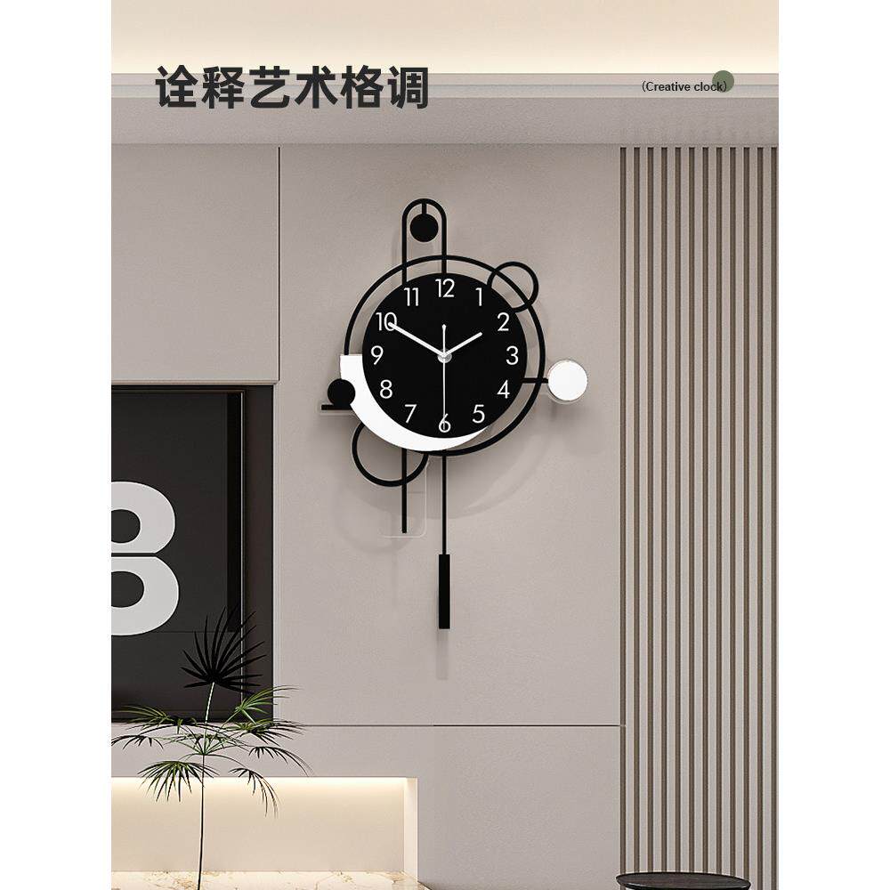 梅里达时钟客厅挂钟2024新家庭挂钟创意简单现代餐厅挂钟壁挂