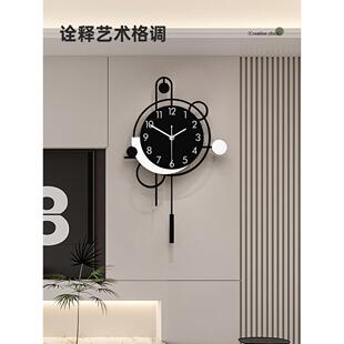 梅里达时钟客厅挂钟2024新家庭挂钟创意简单现代餐厅挂钟壁挂
