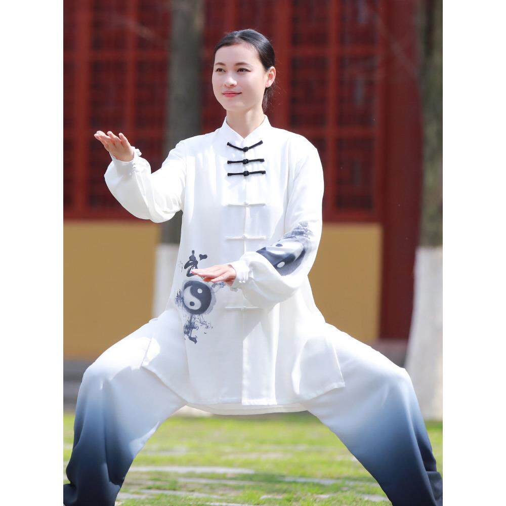 更丰华太极套装女式太极2025新款八段锦表演练习套装夏季男式渐变