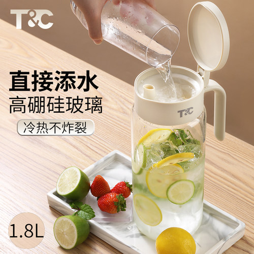 翻盖冷水壶漏斗设计加水免拧