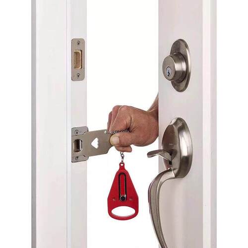 Portable lock 安全门扣锁 便携临时房门挡 顶门器阻门器 防盗锁