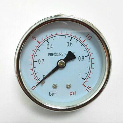 轴向压力表 气压表 水压表 60mm 1bar 15psi m14x1.5 y-60z