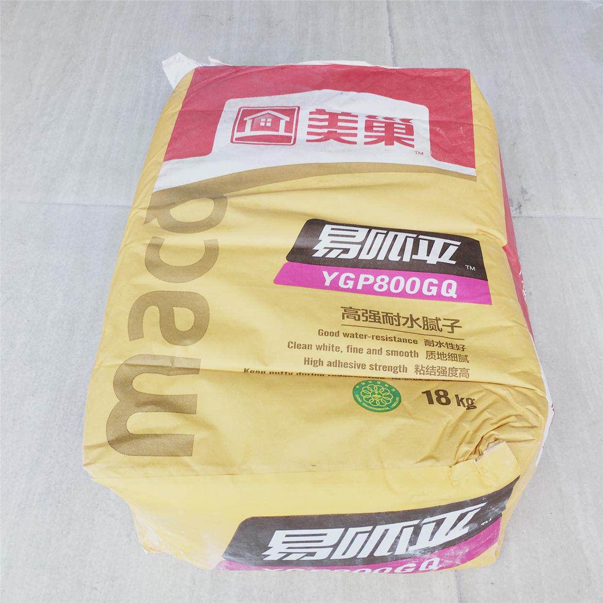 美巢易呱平腻子粉YGP800GQ 耐水腻子粉 内墙腻子粉 18kg 老粉