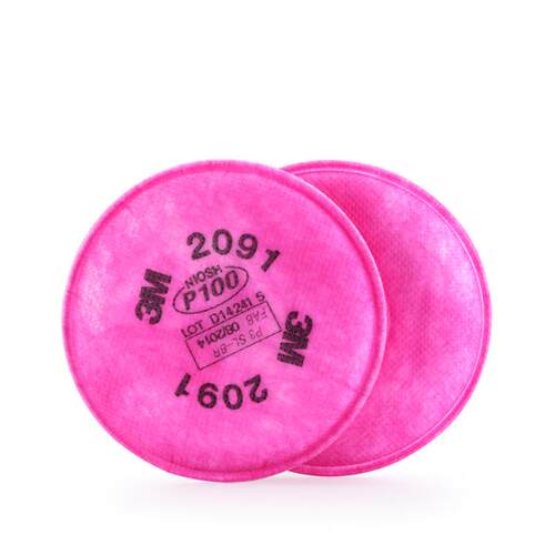 正品3M 2091 P100 过滤棉 防尘棉 过滤纸 防烟配半面具滤芯使用