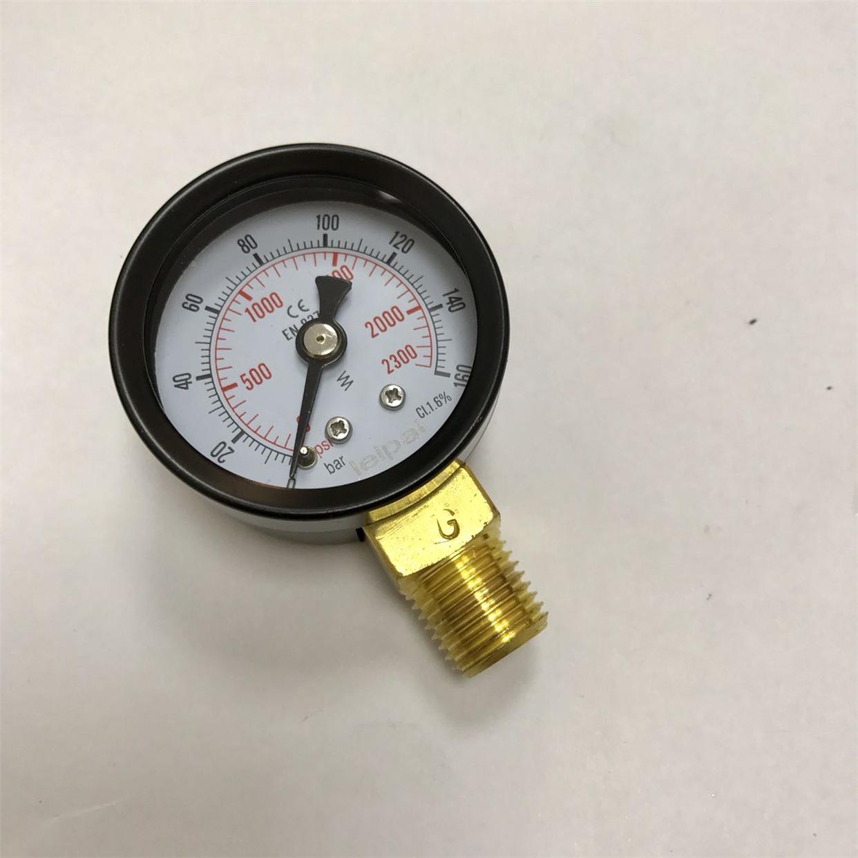 ce en837-1 压力表 径向 40mm 压力0-160bar 2300psi 螺纹ZG1/4
