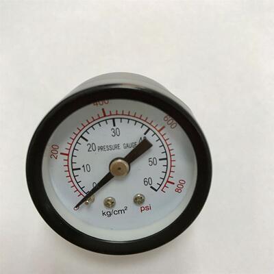 轴向压力表 直径40mm 压力60kg 800psi 1mpa=10kg=145psi ZG1/8