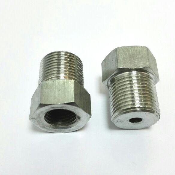 不锈钢压力表接头 内螺纹m14x1.5 外螺纹m20x1.5 直径60转100的表