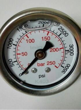 250bar 轴向耐震压力表 螺纹m14x1.5 YN-40-ZQ 3500psi Φ41-47mm