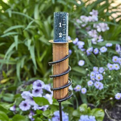 Copper Rain Gauge计雨器雨量计浮动铜测雨计雨量器花园装饰用品